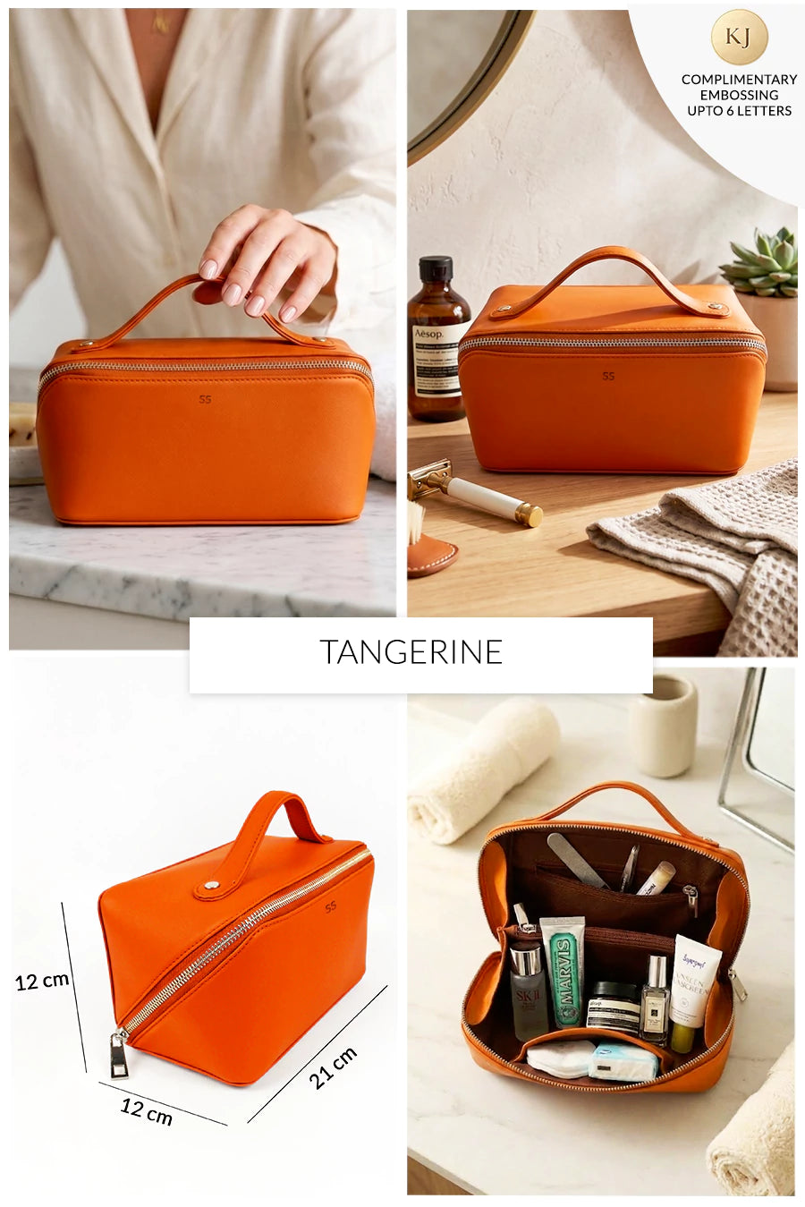 Emi Vegan Leather Toiletry Pouch