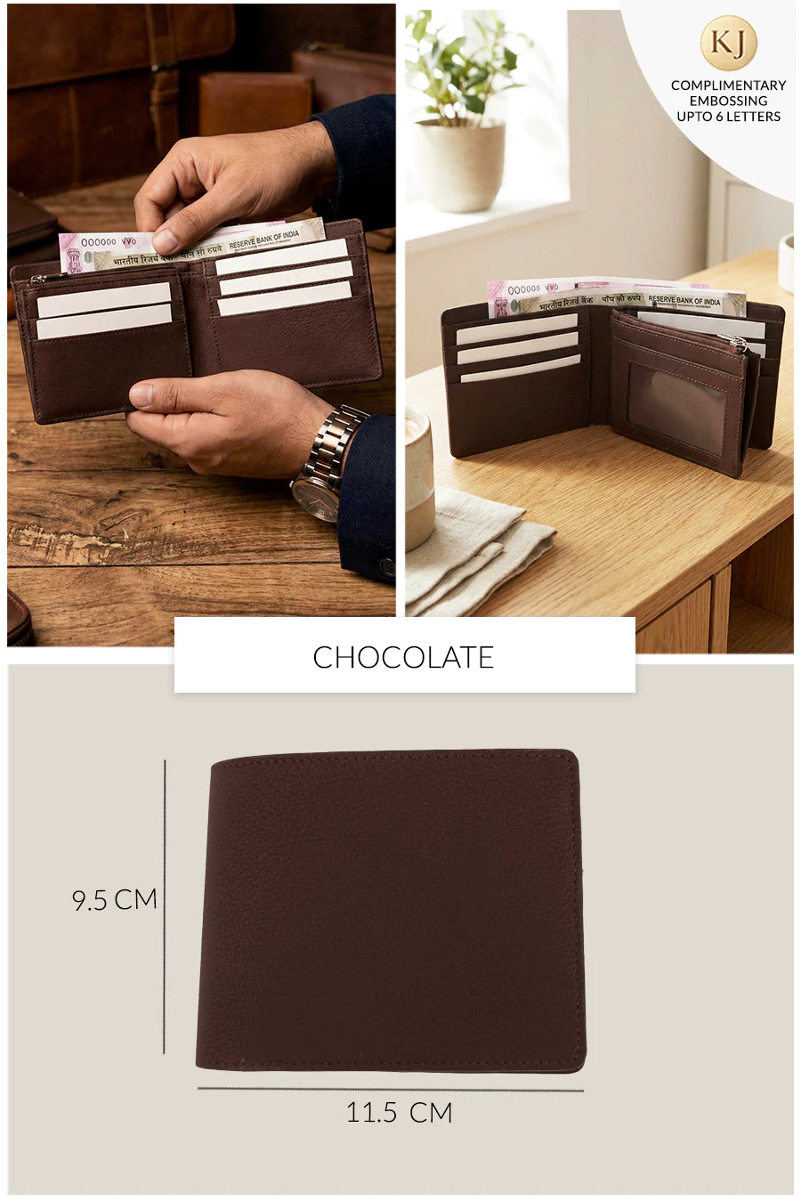 Leonardo Vegan Leather Men Bifold Wallet