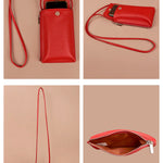 Grace Vegan Mobile Sling Bag scarlet detail