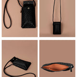 Grace Vegan Mobile Sling Bag Ostrich Black detail