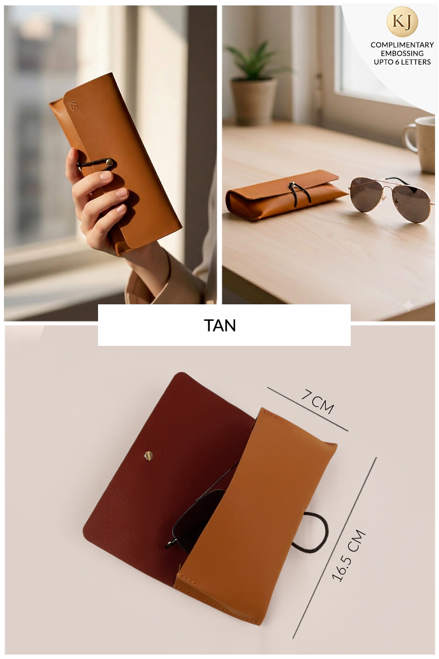 Newell Slim Vegan Leather Sunglass Case 🏆 #1 Bestseller | Protects sunglasses from scratches & damage — slim daily essential