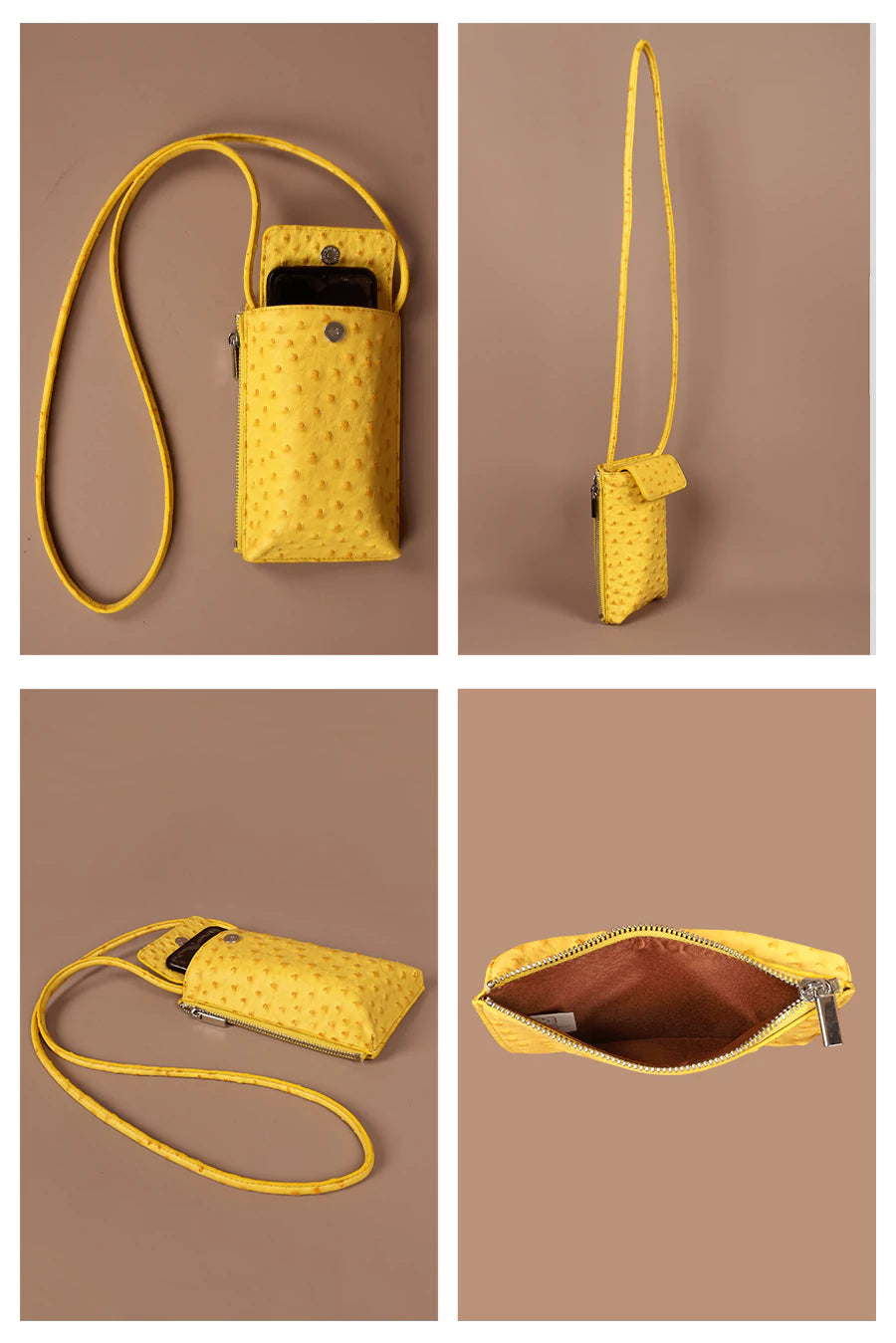 Grace Vegan Mobile Sling Bag Ost Yellow detail