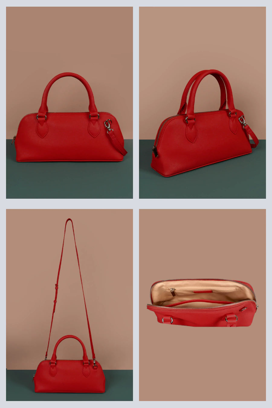 Everly Women Handbag Vegan Leather Ruby Details