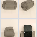 Milton Vegan Leather Travel Toiletry Bag Limestone Details