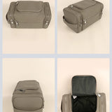 Milton Vegan Leather Travel Toiletry Bag Limestone Details