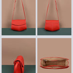 Nova Vegan Leather Women Sling Bag / Crossbody Scarlet Details