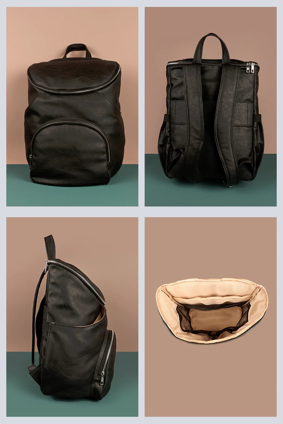Willow Vegan spacious backpack Grease Detail