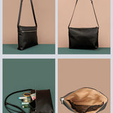 Arthur Men Vegan Leather Sling Bag Detail Vanta Black