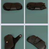 Jace Sunglass Case Vegan Leather Vanta Black Detail