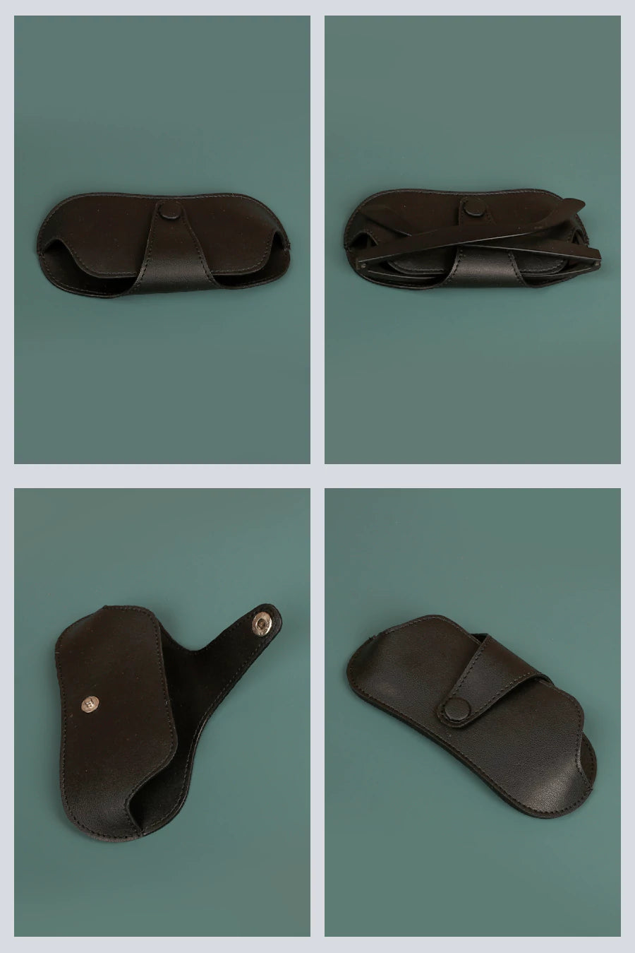 Jace Sunglass Case Vegan Leather Vanta Black Detail