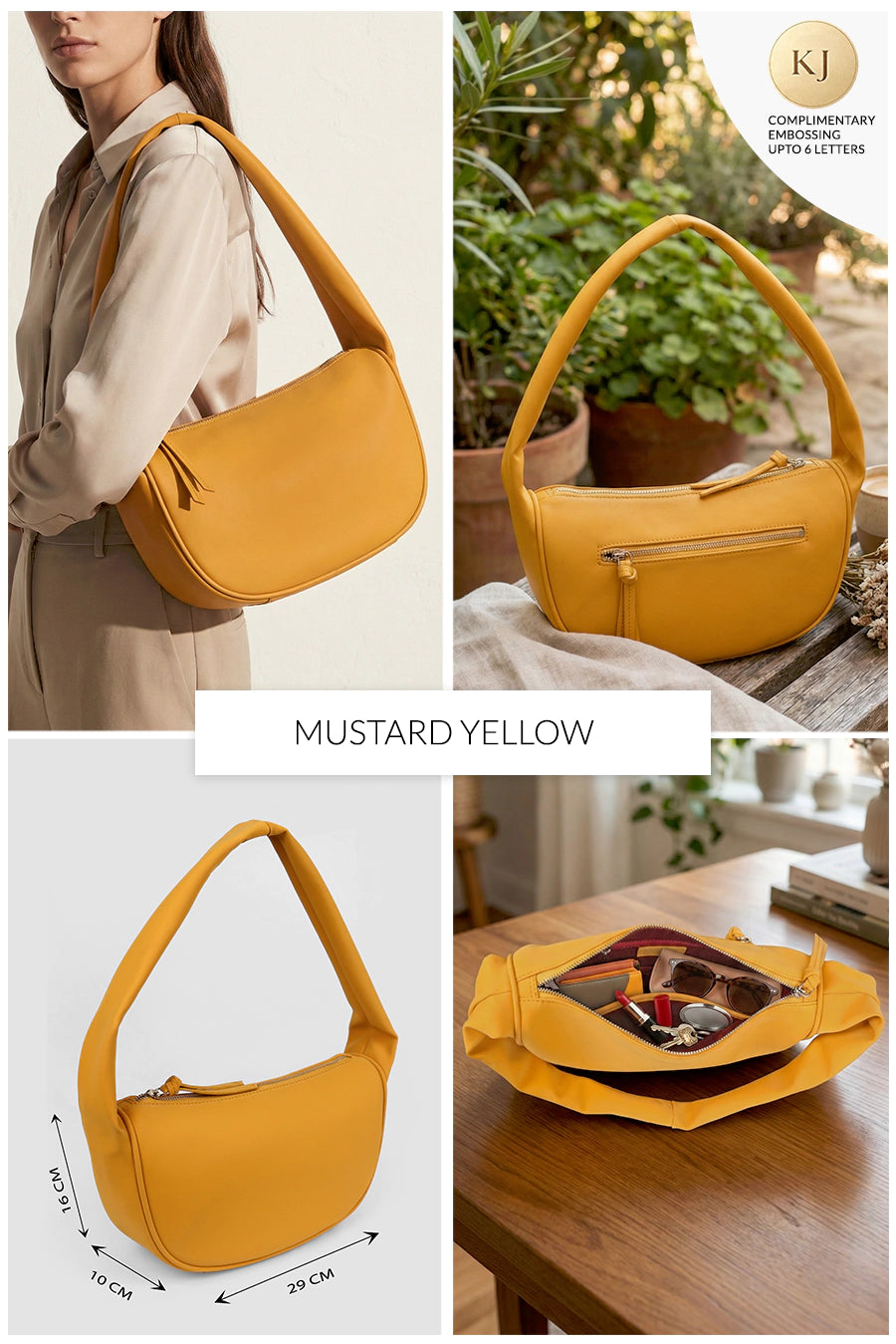 Cushy Vegan Leather Shoulder Bag THE HOUSE OF GANGES