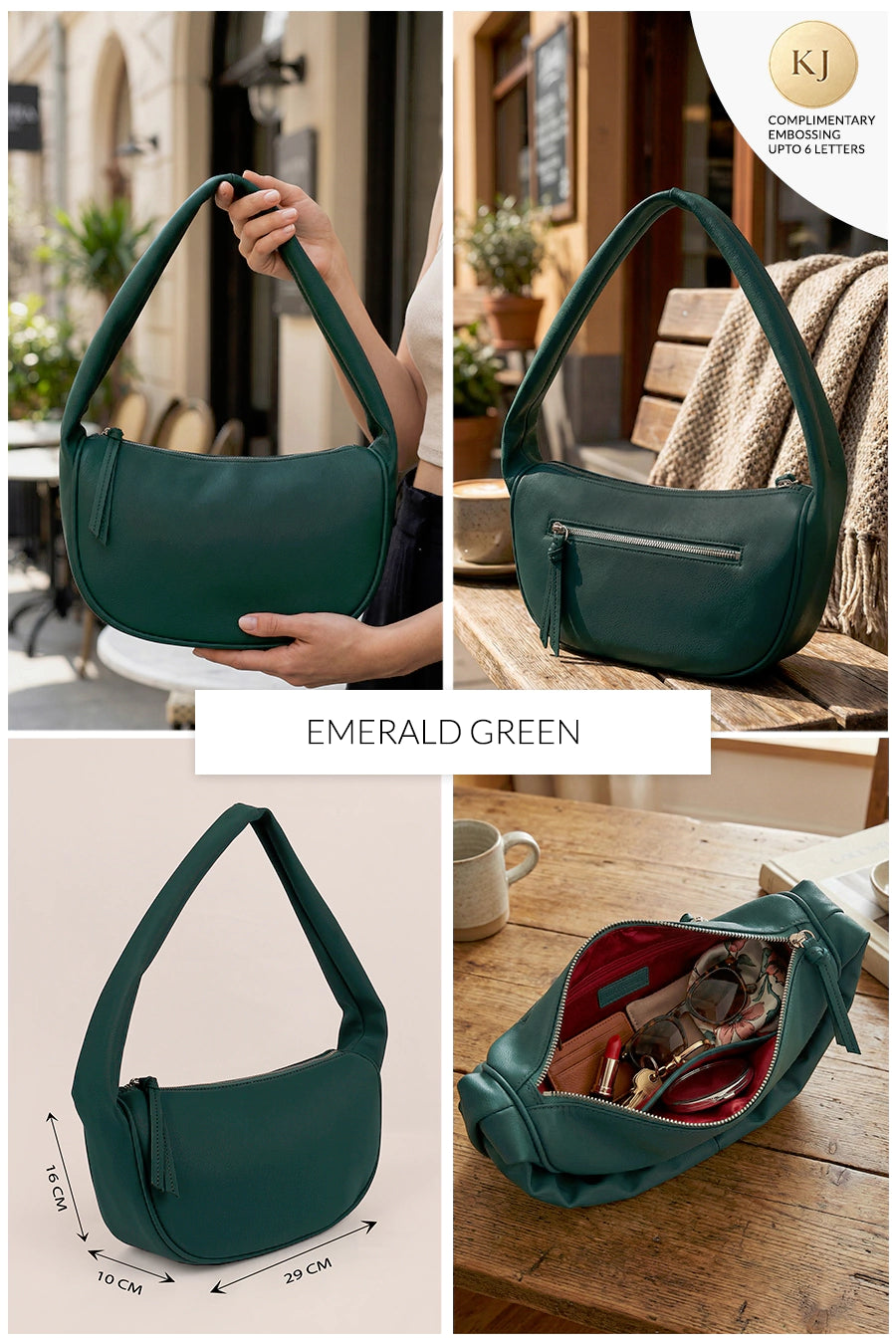 Cushy Vegan Leather Shoulder Bag THE HOUSE OF GANGES