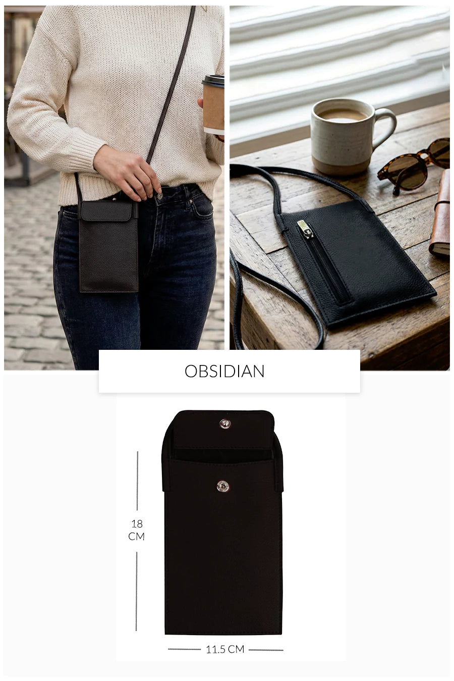 Walky Vegan Leather Mobile Sling Bag THE HOUSE OF GANGES