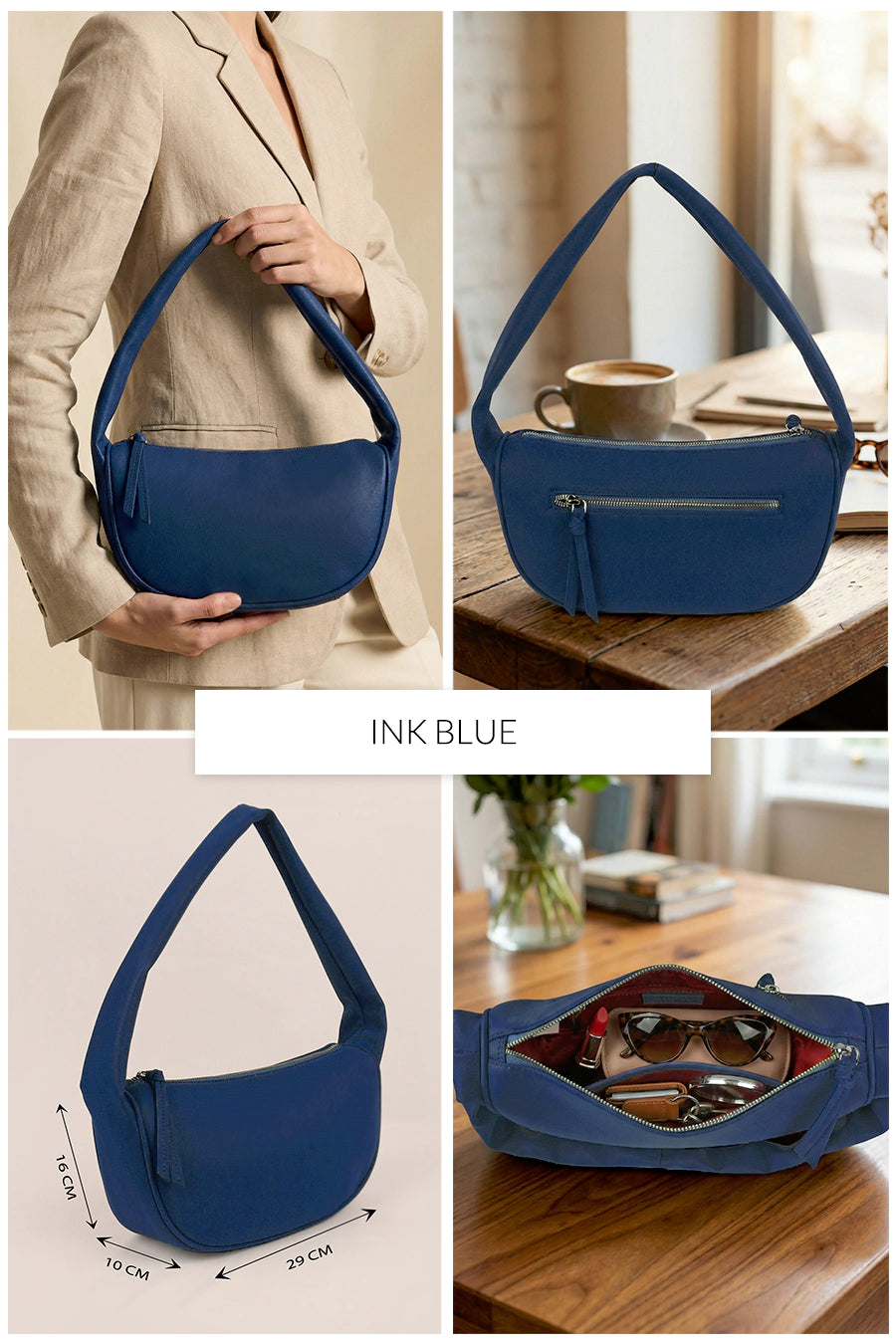 Cushy Vegan Leather Shoulder Bag THE HOUSE OF GANGES