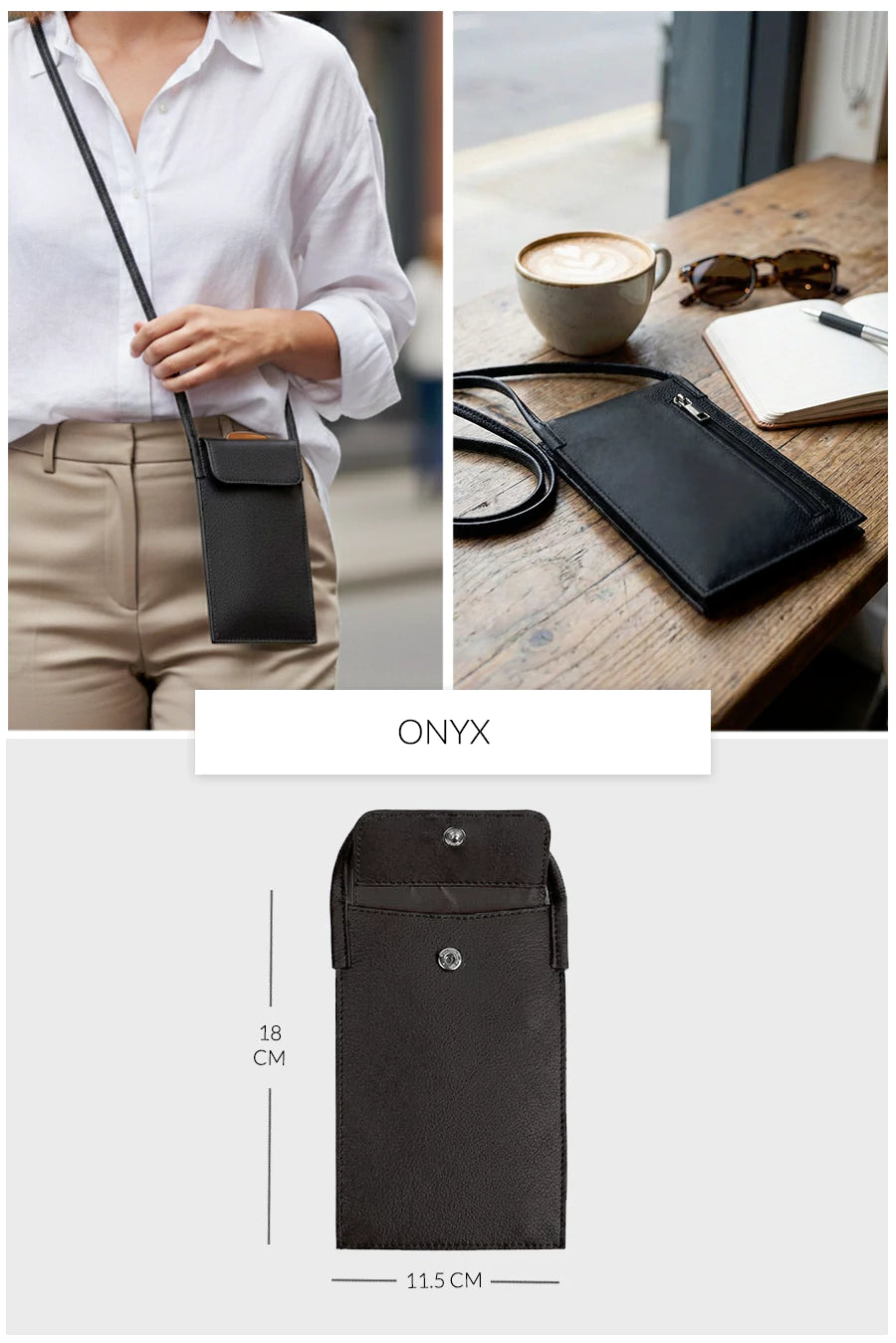 Walky Vegan Leather Mobile Sling Bag THE HOUSE OF GANGES