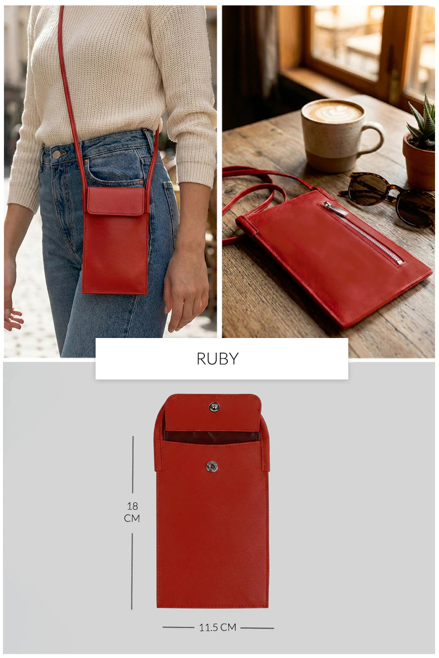 Walky Vegan Leather Mobile Sling Bag THE HOUSE OF GANGES