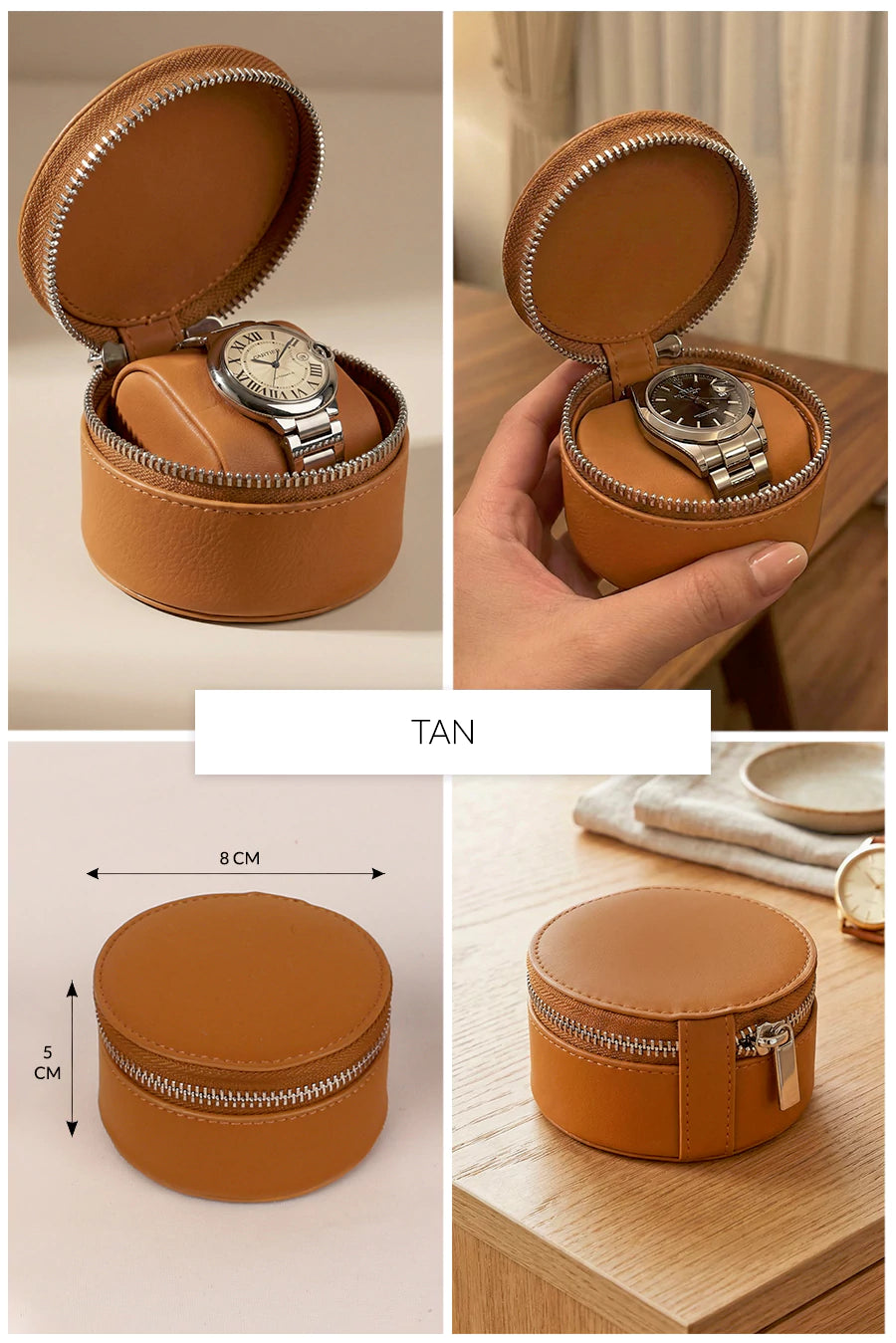 Rogate Small Vegan Leather Watch Case 🏆 #1 Bestseller | Loved by 1000+ Customers THE HOUSE OF GANGES
