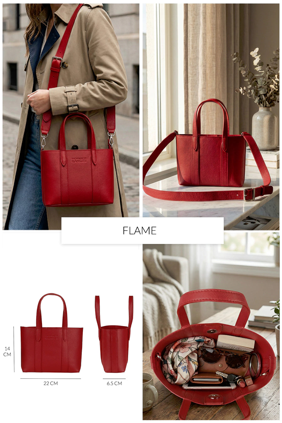 Mini Carryall Vegan Leather Sling Bag THE HOUSE OF GANGES