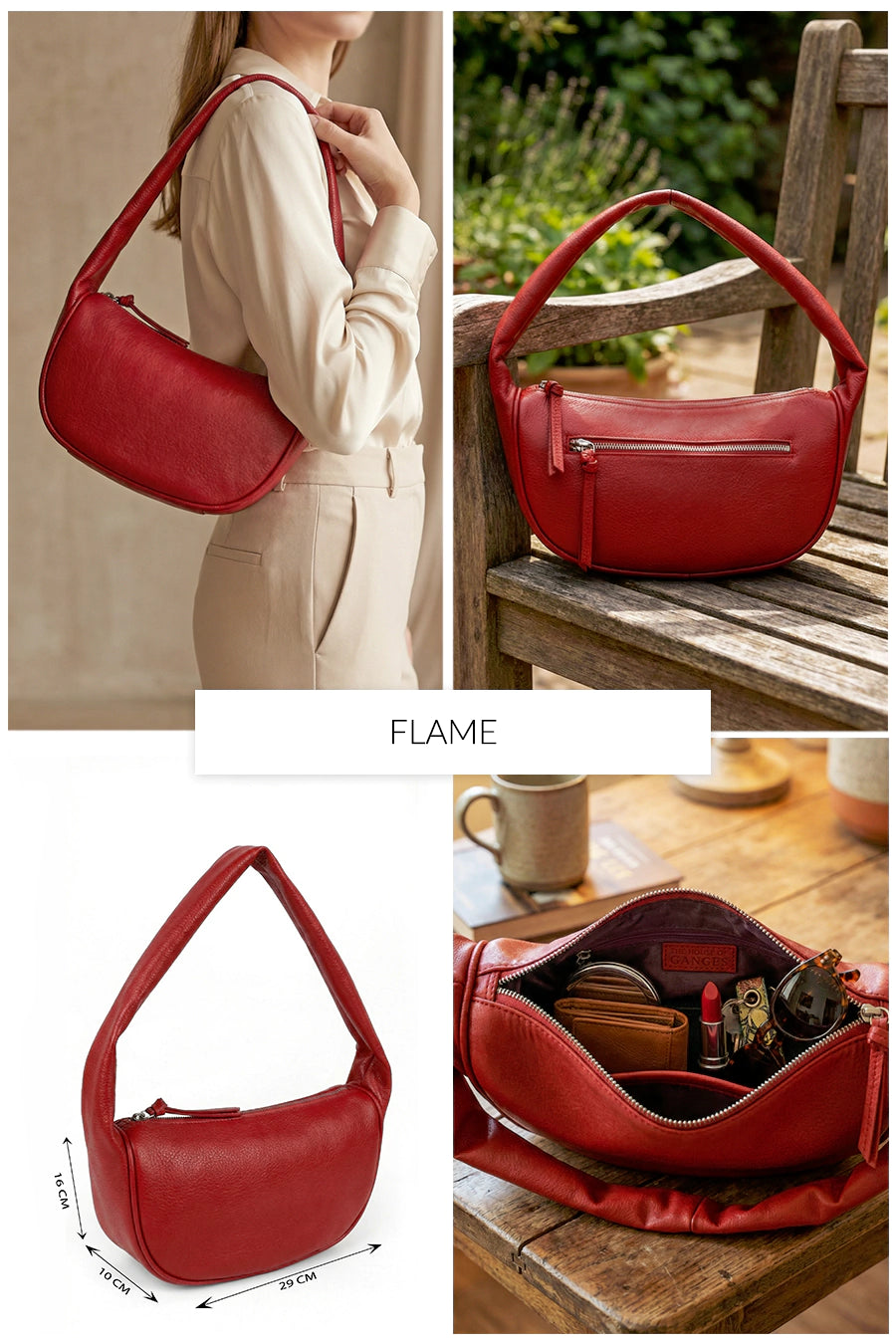 Cushy Vegan Leather Shoulder Bag THE HOUSE OF GANGES