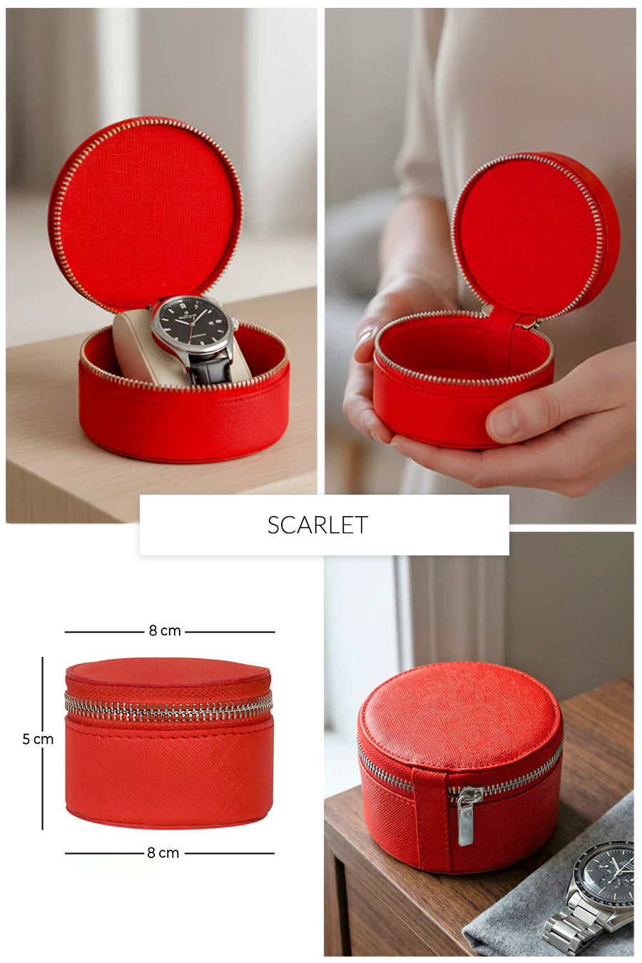 Rogate Small Vegan Leather Watch Case 🏆 #1 Bestseller | Loved by 1000+ Customers THE HOUSE OF GANGES