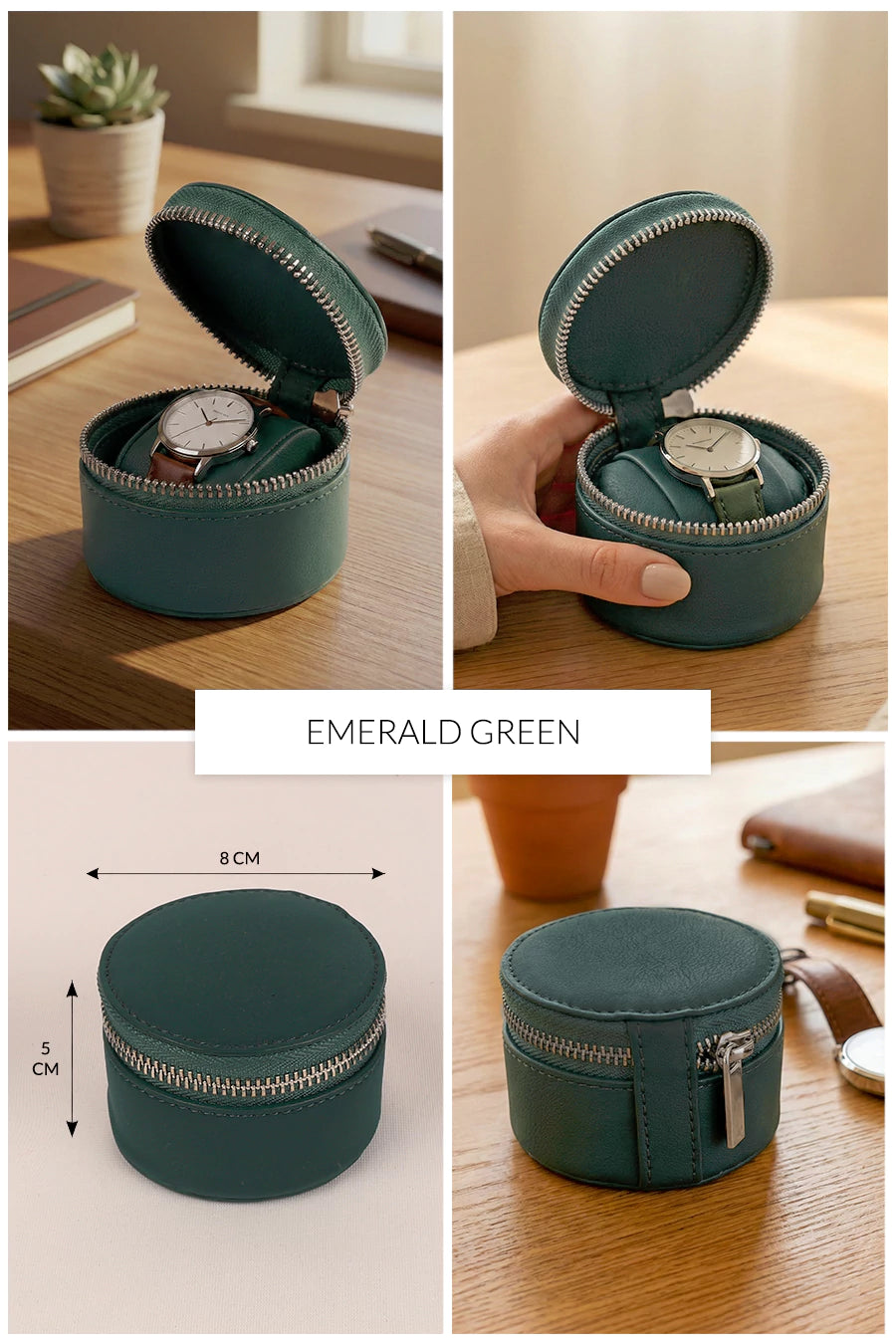 Rogate Small Vegan Leather Watch Case 🏆 #1 Bestseller | Loved by 1000+ Customers THE HOUSE OF GANGES