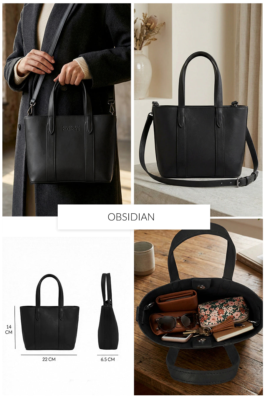 Mini Carryall Vegan Leather Sling Bag THE HOUSE OF GANGES