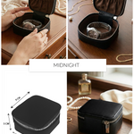 Vegan Leather Jewellery Case Square THE HOUSE OF GANGES