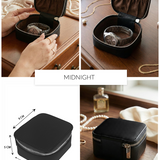 Vegan Leather Jewellery Case Square THE HOUSE OF GANGES