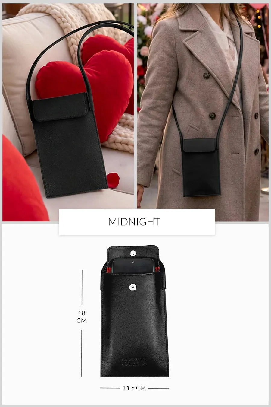 Walky Vegan Leather Mobile Sling Bag THE HOUSE OF GANGES