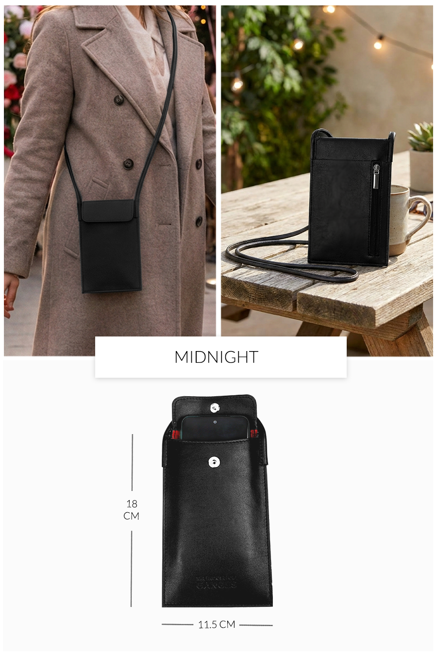 Walky Vegan Leather Mobile Sling Bag THE HOUSE OF GANGES