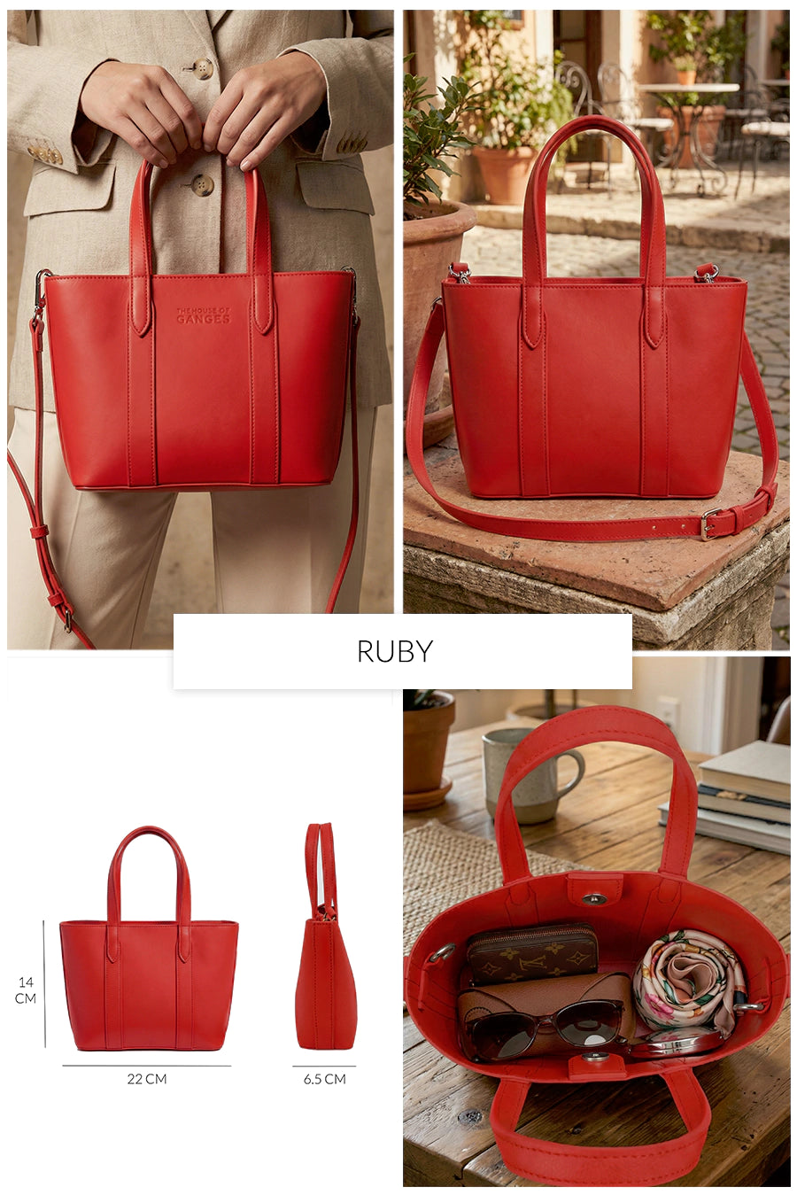 Mini Carryall Vegan Leather Sling Bag THE HOUSE OF GANGES