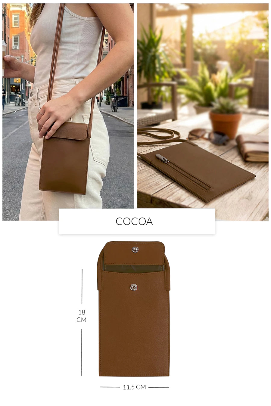 Walky Vegan Leather Mobile Sling Bag THE HOUSE OF GANGES