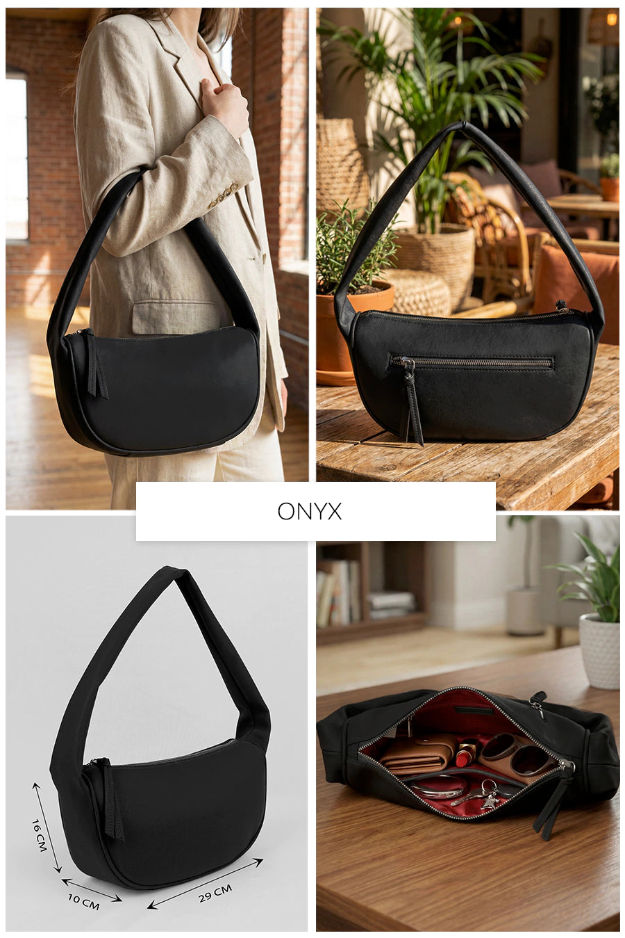 Cushy Vegan Leather Shoulder Bag THE HOUSE OF GANGES