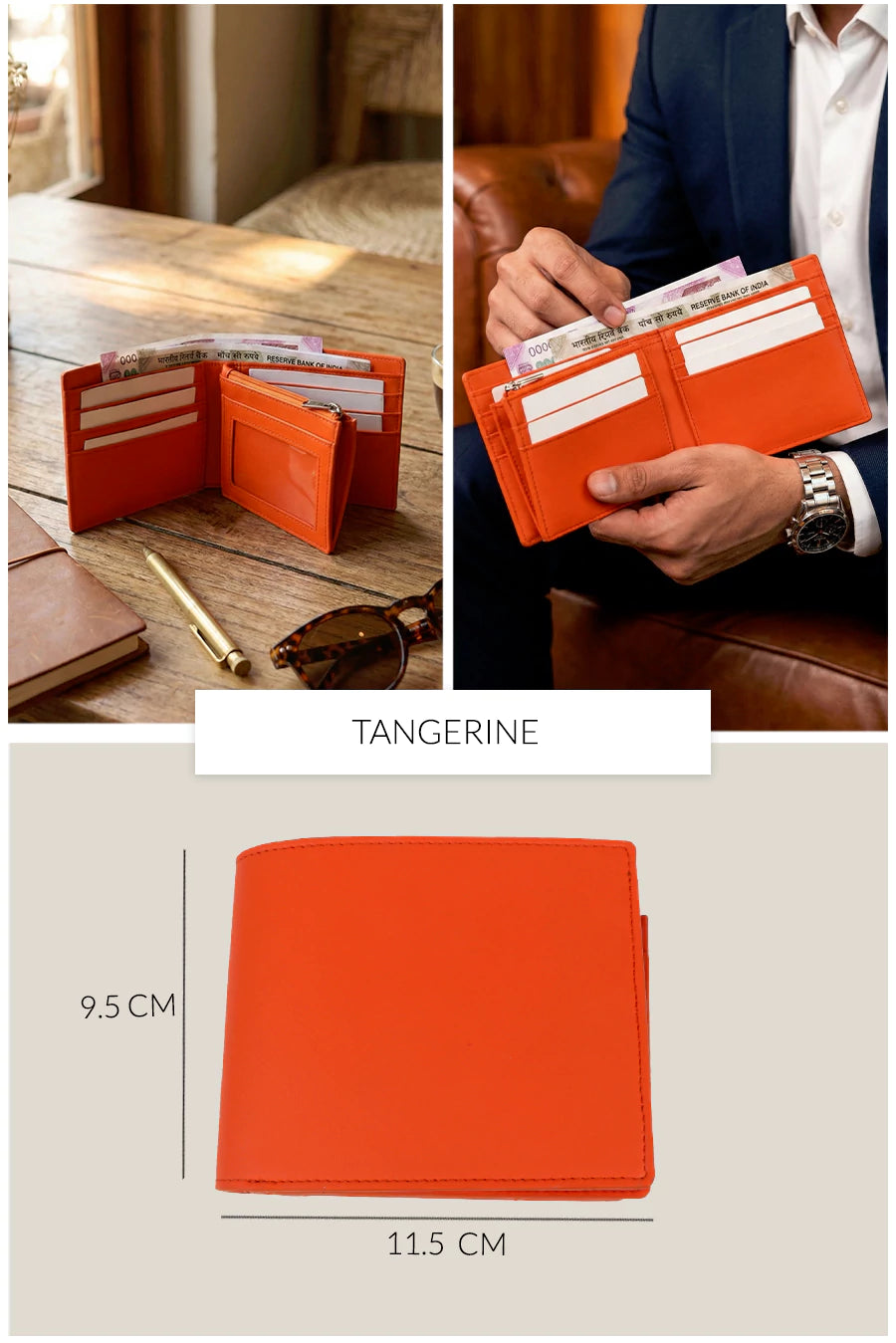 Leonardo Vegan Leather Men Bifold Wallet 🏆 #1 Bestseller | Loved by 1000+ Customers THE HOUSE OF GANGES