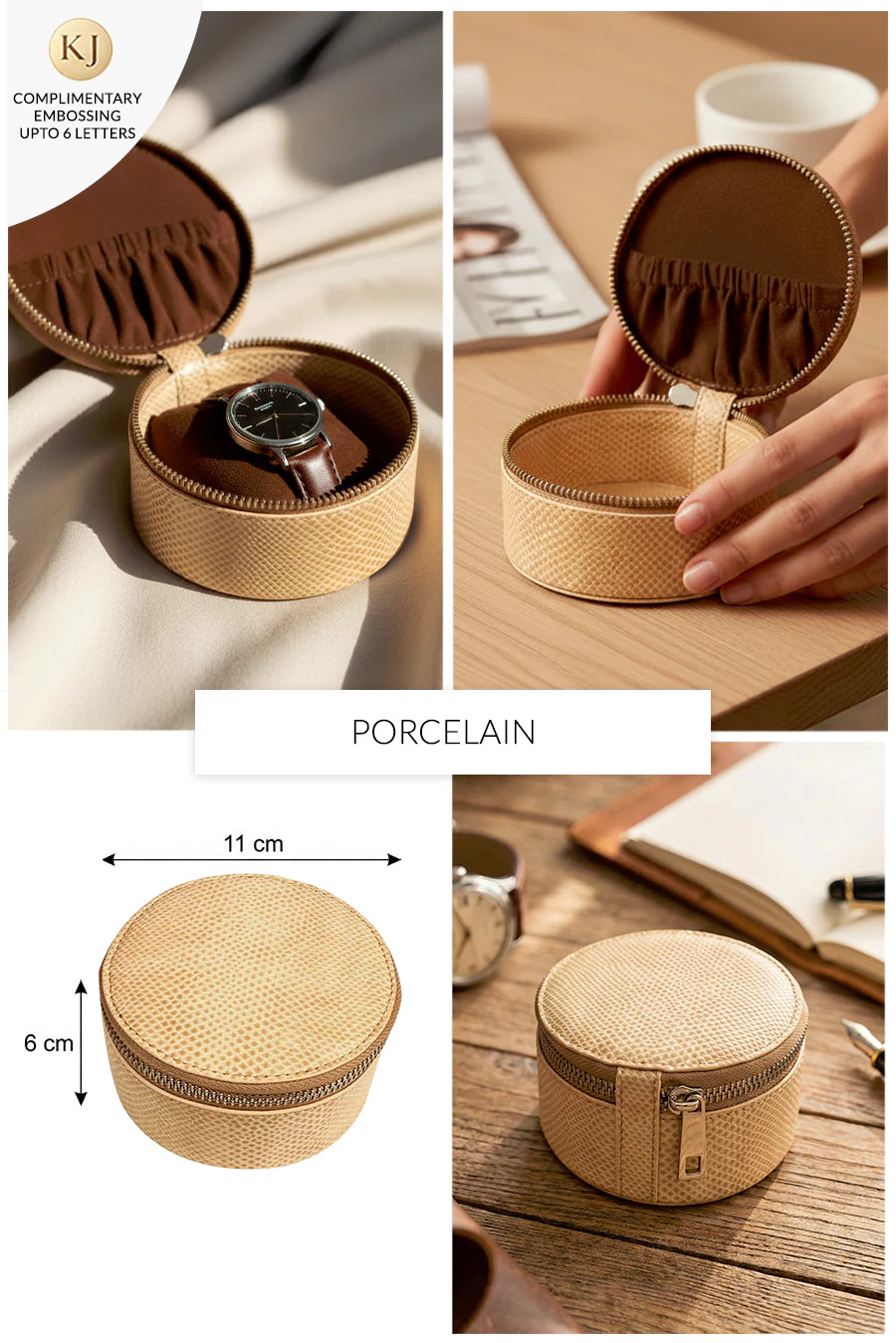 Rogate Large Vegan Leather Watch Case 🏆 #1 Bestseller | Loved by 1000+ Customers THE HOUSE OF GANGES