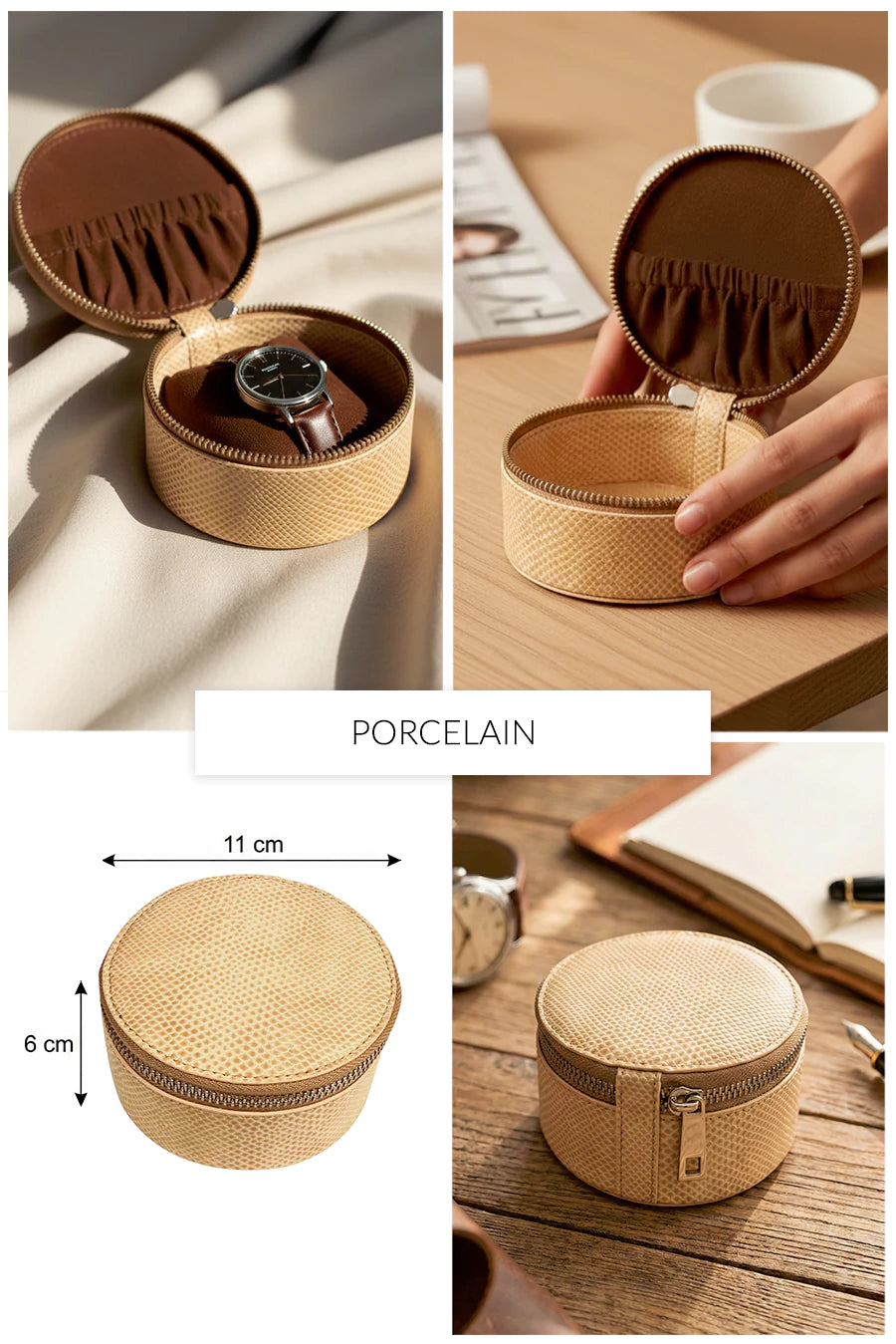 Rogate Large Vegan Leather Watch Case 🏆 #1 Bestseller | Loved by 1000+ Customers