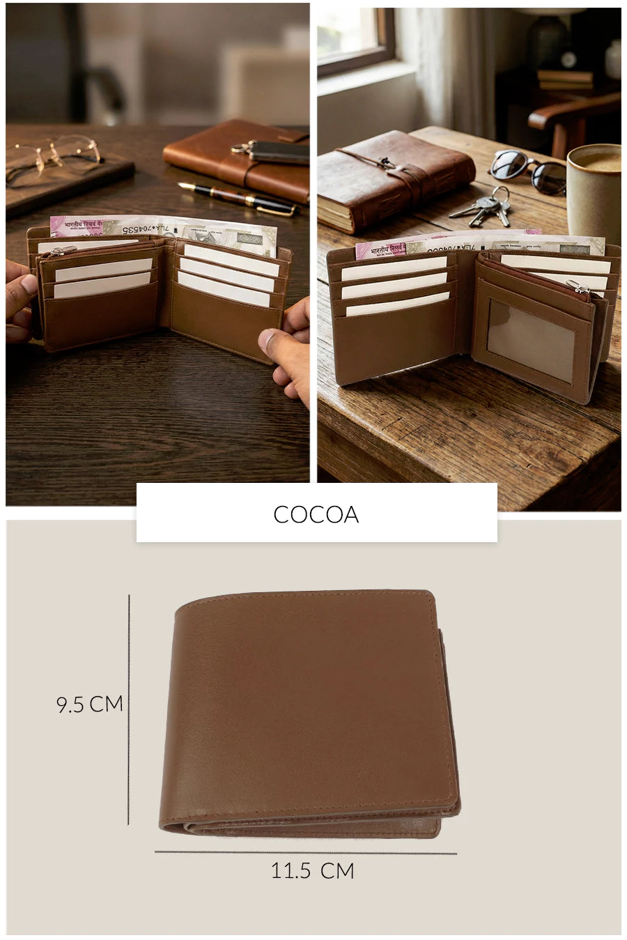 Leonardo Vegan Leather Men Bifold Wallet 🏆 #1 Bestseller | Loved by 1000+ Customers THE HOUSE OF GANGES