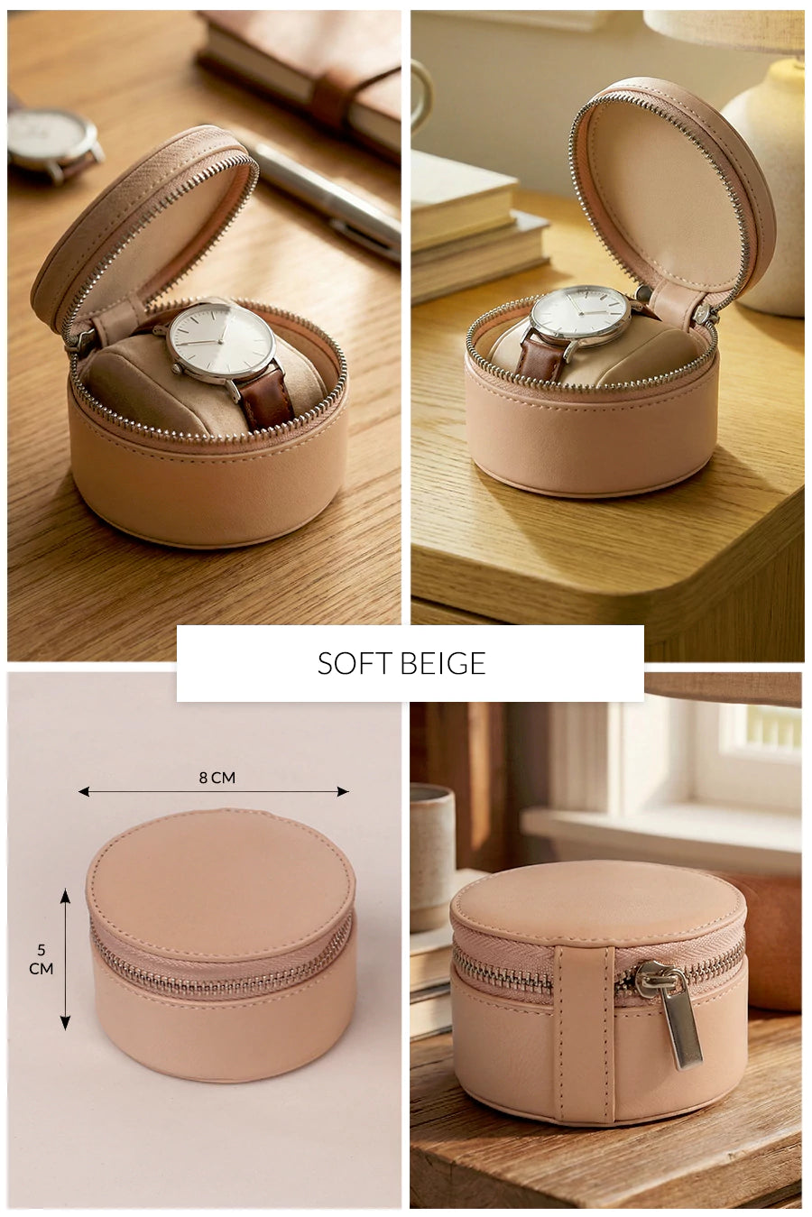 Rogate Small Vegan Leather Watch Case 🏆 #1 Bestseller | Loved by 1000+ Customers THE HOUSE OF GANGES