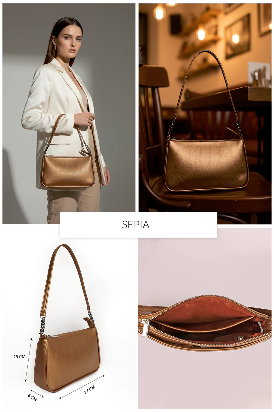 Tess Vegan Leather Shoulder THE HOUSE OF GANGES