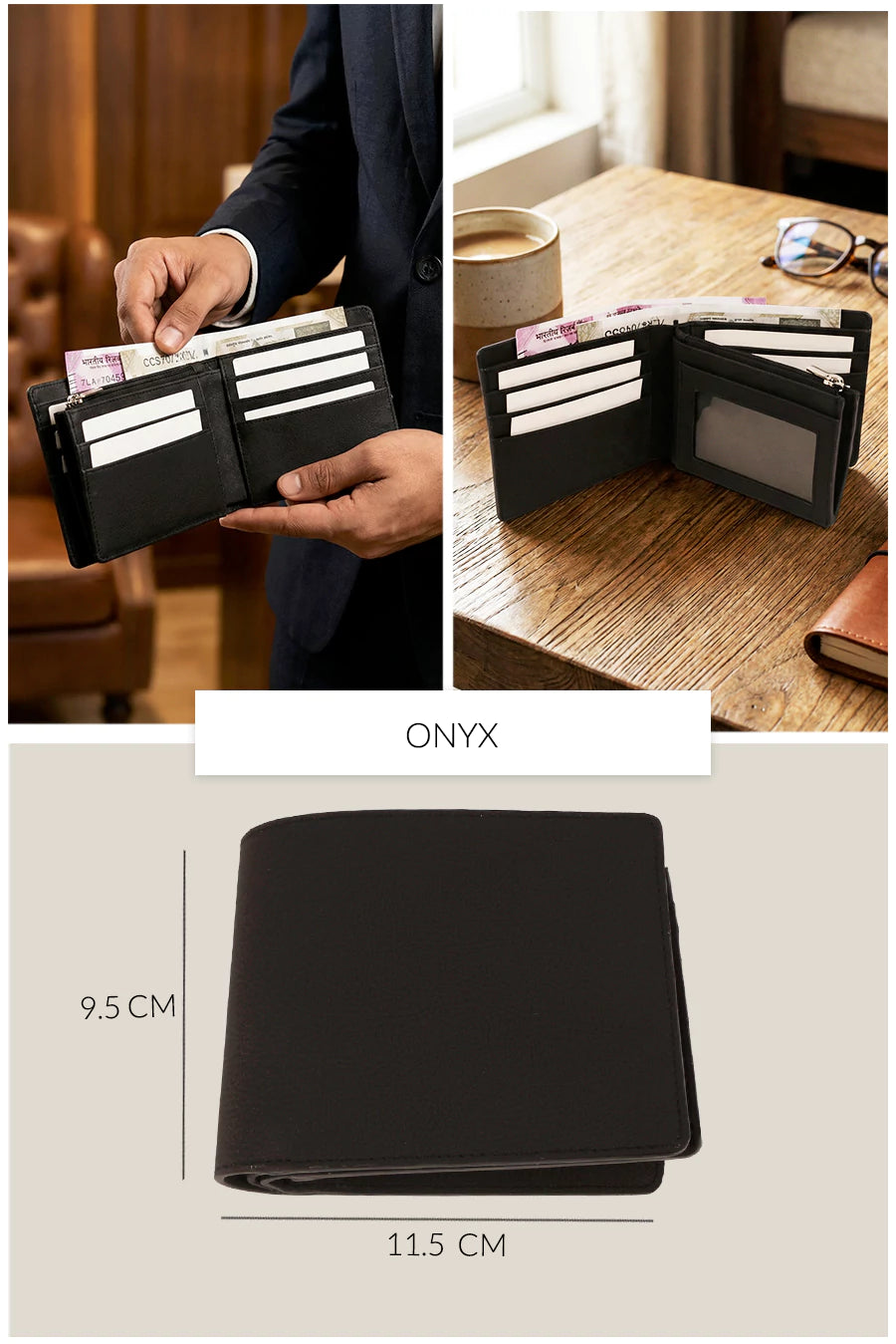 Leonardo Vegan Leather Men Bifold Wallet 🏆 #1 Bestseller | Loved by 1000+ Customers THE HOUSE OF GANGES