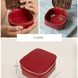 Vegan Leather Jewellery Case Square