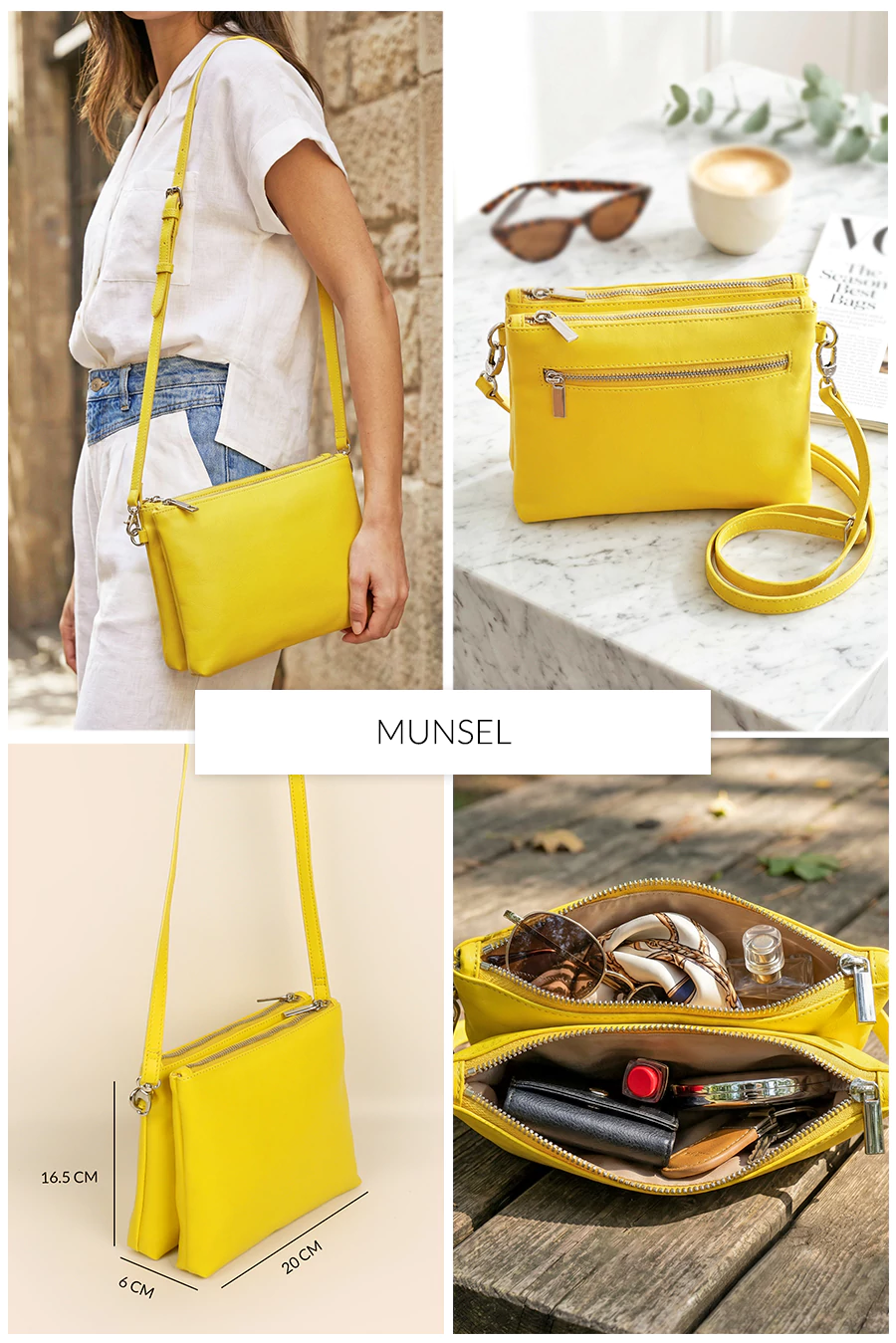 Dual Sling Vegan Leather Crossbody THE HOUSE OF GANGES