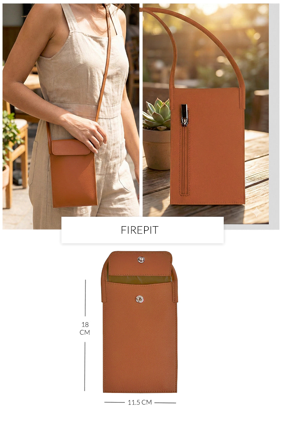 Walky Vegan Leather Mobile Sling Bag THE HOUSE OF GANGES