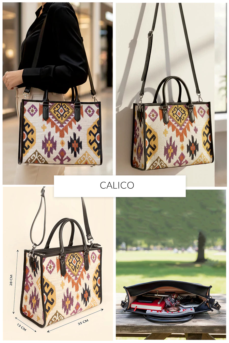 Charlotte Handloom Box Tote Bag THE HOUSE OF GANGES