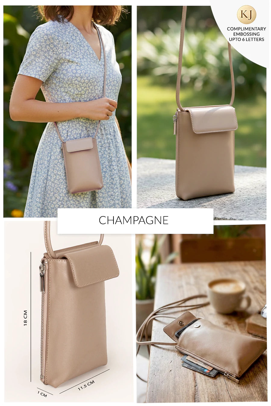 Grace Vegan Leather Mobile Sling 🏆 #1 Bestseller | Loved by 1000+ Customers THE HOUSE OF GANGES