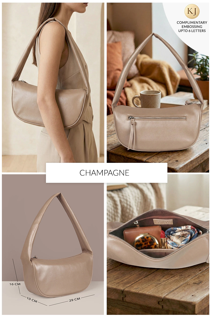 Cushy Vegan Leather Shoulder Bag