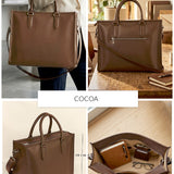 Charlotte Vegan Leather  Box Tote Bag