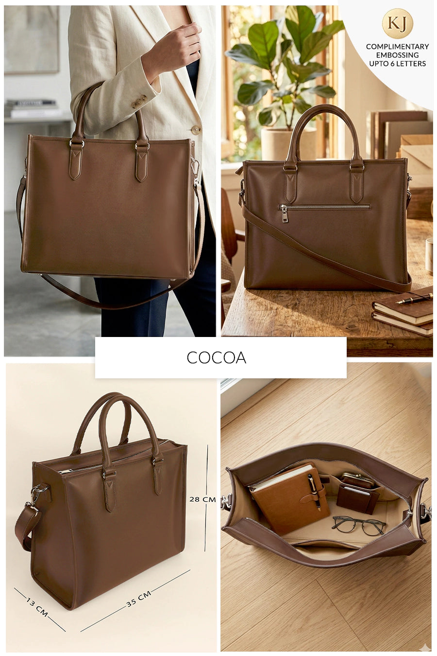 Charlotte Vegan Leather Box Tote Bag image 4