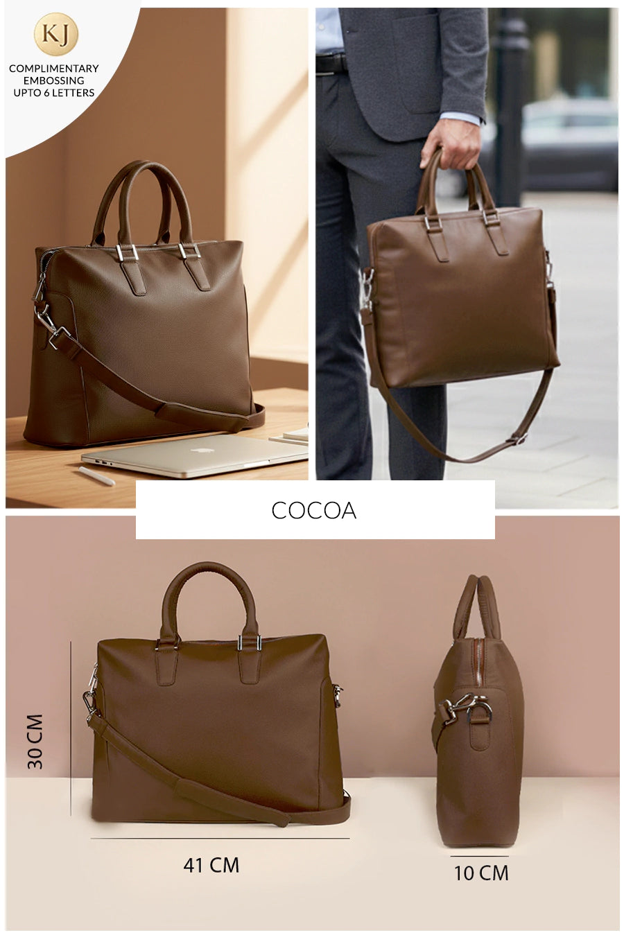Will 15 Inch Vegan Leather Laptop Bag for Men