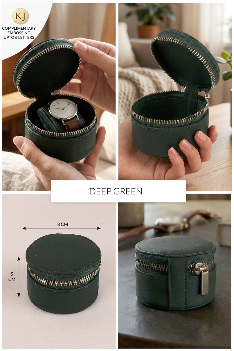 Rogate Small Vegan Leather Watch Case 🏆 #1 Bestseller | Loved by 1000+ Customers THE HOUSE OF GANGES